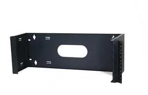 Hinged Wall Mount Bracket, 4U, 19" x 12"D, Black (Extended Depth) Hinged Wall Mount Bracket, 4U, 19" x 12"D, Black (Extended Depth)
