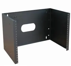 Non-Hinged Wall Mount Bracket, 7U, 19", Black Non-Hinged Wall Mount Bracket, 7U, 19", Black