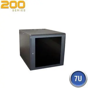 Wall Enclosure, Front/Side Access, 7U, 16"H x 21"W x 20"D, Black Wall Enclosure, Front/Side Access, 7U, 16"H x 21"W x 20"D, Black