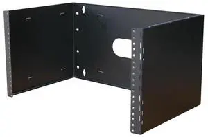 Hinged Wall Mount Bracket, 6U, 19" x 12"D, Black (Extended Depth) Hinged Wall Mount Bracket, 6U, 19" x 12"D, Black (Extended Depth)