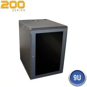 Wall Enclosure, Front/Side Access, 9U, 20"H x 21"W x 20"D, Black Wall Enclosure, Front/Side Access, 9U, 20"H x 21"W x 20"D, Black