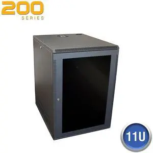 Wall Enclosure, Front/Side Access, 11U, 23"H x 21"W x 20"D, Black Wall Enclosure, Front/Side Access, 11U, 23"H x 21"W x 20"D, Black