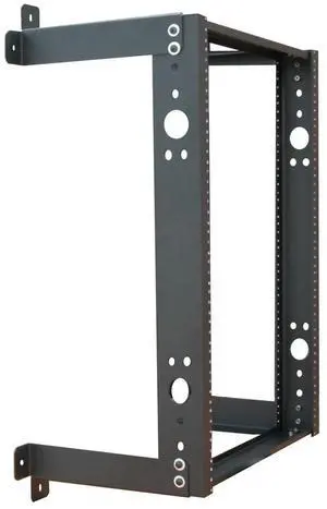Open Frame Wall Rack, 20U, 3' x 12"D, Black Open Frame Wall Rack, 20U, 3' x 12"D, Black