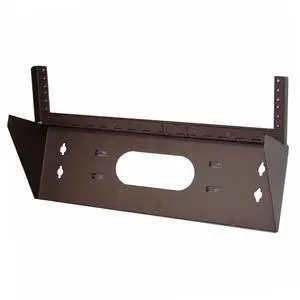 Hinged Vertical Wall Mount Bracket, 2U, 19" x 5" D, Black Hinged Vertical Wall Mount Bracket, 2U, 19" x 5" D, Black