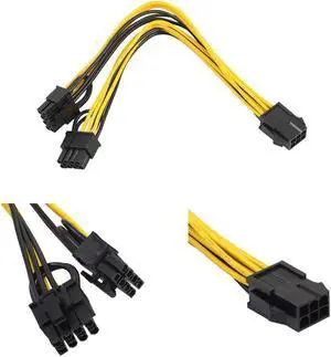 PCI-E 6-pin to 2x 8-pin GPU Graphics Card Power Splitter Cable PCI Express Connector 6pin-8pin Adapter Cable