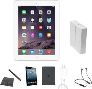 Apple iPad 3 A1416 (WiFi) 16GB White Bundle w/ Case, Box, Bluetooth Headset, Tempered Glass, Stylus, Charger Apple iPad 3 A1416 (WiFi) 16GB White Bundle w/ Case, Box, Bluetooth Headset, Tempered Glass, Stylus, Charger
