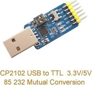 1PC CP2102 Six-in-one Multi-function Serial Port Module  to TTL  3.3V/5V 485 232 Mutual Conversion
