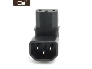 IEC Male C14 to Down Right Angled 90 Degree IEC Female C13 Power Extension Adapter PW-121-DN IEC Male C14 to Down Right Angled 90 Degree IEC Female C13 Power Extension Adapter PW-121-DN