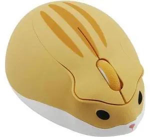 2.4GHz Wireless Mouse Cute Hamster Shape Less Noice Portable Mobile Optical 1200DPI USB Mice Cordless Mouse for PC Laptop Computer Notebook MacBook Kids Girl Gift (Yellow 2.4GHz Wireless Mouse Cute Hamster Shape Less Noice Portable Mobile Optical 1200DPI USB Mice Cordless Mouse for PC Laptop Computer Notebook MacBook Kids Girl Gift (Yellow