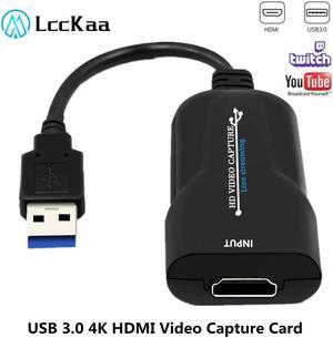 USB 3.0 4K HDMI-compatible Video Capture Card Video Game Grabber Record for PS4 Camcorder Switch Live Broadcast Camera
