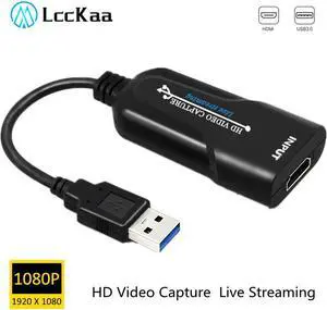 HD 1080P HDMI To USB 3.0 Video Capture Card Game Recording Box for Computer Youtube OBS Etc. Live Streaming Broadcast