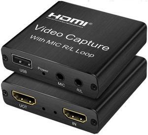 1080P 4K HDMI-compatible USB Video Capture Device Capture Card MIC Game Record Live Streaming Broadcast Local Loop Out