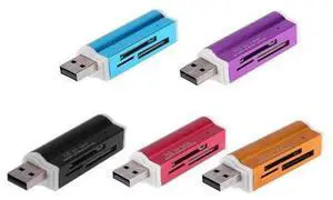 1Pcs USB2.0 4 in 1 Aluminium Alloy Multi Memory Card Reader for SD/SDHC/Mini SD/MMC/TF Card Multi-function Memory Card Reader 1Pcs USB2.0 4 in 1 Aluminium Alloy Multi Memory Card Reader for SD/SDHC/Mini SD/MMC/TF Card Multi-function Memory Card Reader