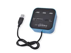 Micro USB Hub 2.0 3 Ports + TF SD Card Reader Slot High Speed USB Combo All In One USB Splitter for Laptop Desktop Use Micro USB Hub 2.0 3 Ports + TF SD Card Reader Slot High Speed USB Combo All In One USB Splitter for Laptop Desktop Use