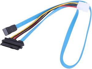 70cm 7 Pin SATA Serial ATA Female to LP4 Male SAS 29 Pin and 4 Pin Female Power Adapter Connector Cable for Computer Brand New