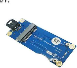 Mini PCI-E PCI Express Wireless to USB Riser SIM Card Slot WWAN LTE Module Adapter Converter Card 9Pin USB Cable PC Components