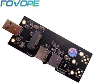 NGFF M.2 Key B to USB 3.0 Adapter Expansion Card with SIM 8pin Card Slot for WWAN/LTE 3G/4G/5G Module Support 3042/3052 M.2 SSD
