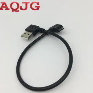 20cm USB 2.0 Left Angle A Male 90 Degrees to Micro Left Angle M Cable Data Cord  for Table Cell Phone  USB 2.0 to micro
