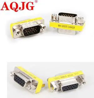 DB15 Male to Female Adapter VGA connector pin for pin video adapter for Computer VGA cables 15pin female to female  1PCS