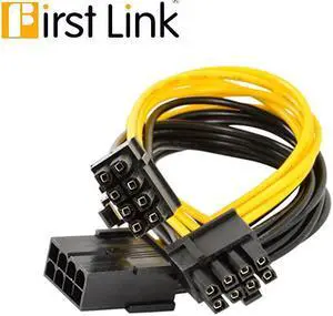 PCIe 8-pin female to dual 2X 8-pin (6+2) male PCI Express power adapter Y splitter extension cable