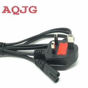 Black 1.5m  UK To IEC 320 C7 Female Angled Power Cable C7 Plug Power Cord PowerPort USB Charger For computer Laptop