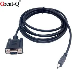 Mini USB 2.0 Male to RS232 DB9 9 Pin Female Adapter Extension Lead Cable 6Ft