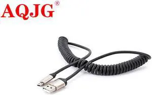 Spring USB 2.0 A Male to Micro USB B Spiral Coiled 5 Pin Adaptor Digital USB Data Charging Cables Connector USB Charger Cable