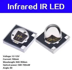50pcs CCTV Accessories 3535 Infrared  IR LED 940-950nm 60degree X1
