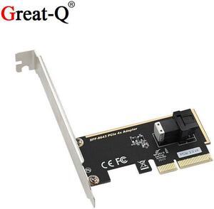 PCIe to U.2 SFF-8643 Gen 3 /4 -lane Card for 2.5" Nvme SSD with Mini-sas (SFF-8643) to U.2 (SFF-8639) Cable