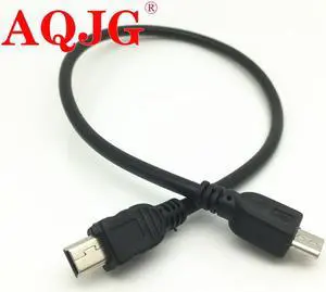 1pc Mini USB Type B 5 Pin Male To Micro B Male 5 Pin Converter OTG Adapter Lead Data Cable 20cm