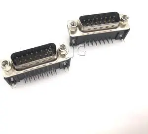 10pcs DR15 DB15 D-SUB Angle Angled 15 Pin Female Male PCB Mount Socket Connector