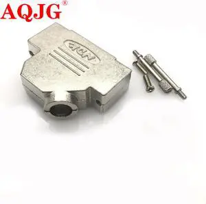 Connector D-SUB DB25 25pin M/F Socket Metal COVER HOOD SHELL SCREW DIY cable AMP 10PCS/LOT