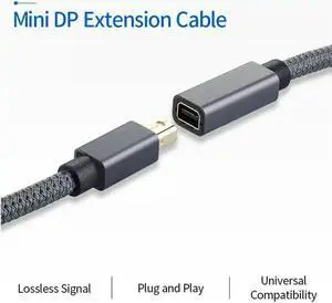 Mini DisplayPort Male to Female DP Extension Cable