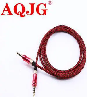 1.5m Nylon Jack Audio Cable 3.5 mm to 3.5mm Aux Cable Male to Male Kabel Gold Plug Car Aux Cord for iphone 7 Samsung for speaker
