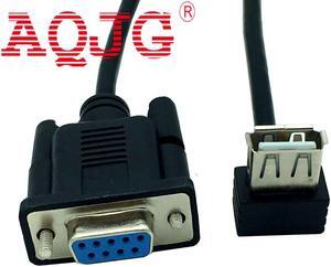 10pcs RS232 DB9 Female to USB 2.0 A Female Serial Cable Adapter Converter 8" Inch 25cm