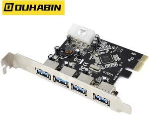 Ouhaobin 4 Ports USB 3.0 Pci-e Expansion Card PCIe PCI Express USB3.0 HUB 4-Port Adapter adapter 4-port USB 3 PCI e PCIe express