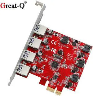 5Gbps Superspeed 4 Ports USB 3.0 PCIE  Expansion Card PCI Express Controller usb3.0  hub For PC