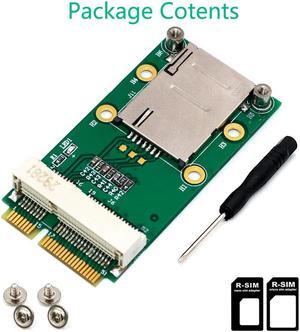Mini PCI-E Adapter with SIM Card Slot for 3G/4G WWAN HSPA MODEM LTE Mini Card GPS Card for desktop laptop computers