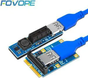 Mini PCI-E to PCI-E X1 Expansion Card Riser Card PCI Express Extension Cable Connector 60CM USB3.0 Cable PCIE Extender Mini PCI-E to PCI-E X1 Expansion Card Riser Card PCI Express Extension Cable Connector 60CM USB3.0 Cable PCIE Extender