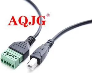 USB B  revolution green terminal solderless head printer public cable  data signal transmission extension cord