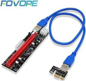 4pin 6pin SATA Power PCI Express 16X Slot Riser Card USB 3.0 PCI-E PCI-Express 1x to 16x PCIE Riser for Bitcoin BTC Miner Mining 4pin 6pin SATA Power PCI Express 16X Slot Riser Card USB 3.0 PCI-E PCI-Express 1x to 16x PCIE Riser for Bitcoin BTC Miner Mining