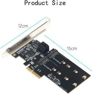 SATA Raid Controller SATA Raid M.2 PCI Express Raid Card 2Port SATA3.0 6Gbps + 2Port M2 NGFF SSD B Key Support RAID0 RAID1 AHCI