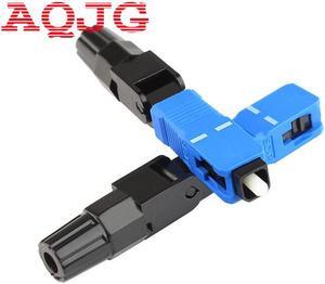 100pcs/lot SC Optic Fiber Quick Cold Connector FTTH SC Single Mode UPC Fast Connector