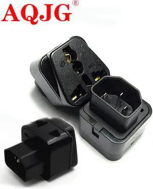 1pcs 2 in 1 IEC 320 C14 Male to C13 Female Power Adapter PDU/UPS C13 Universal Female AU/US/UK/EU special conversion plug est