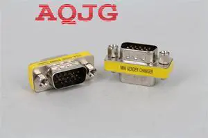 DB15 Male to Male Adapter VGA connector pin for pin video adapter for Computer VGA cables 15pin female to female  10PCS