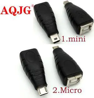 Mini Micro USB 5pin male to USB 2.0 B Type Female Printer Scanner Adapter connector M/F  usb 2.0