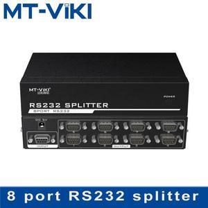 MT-VIKI RS232 splitter 8 port Divisore DB9 Seriale RS232 Protocollo di Trasferimento Dati COM con Adattatore di Alimentazione