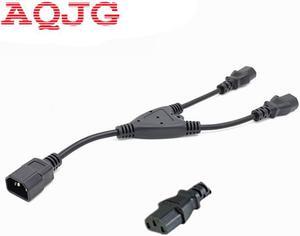 IEC 320 C14 Male to 2 x C13 Female Y Splitter Cable About 0.32M 1 pcs PDU