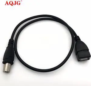 50cm 1.5Ft USB 2.0 Type A Female to USB B Male Scanner Printer Extension Adapter Cable