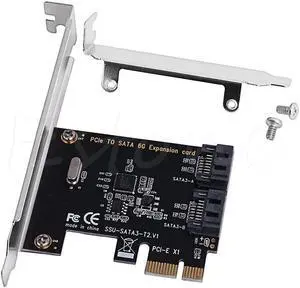 PCIe PCI Express to SATA3.0 2-Port SATA III 6G Expansion Controller Card Adapter